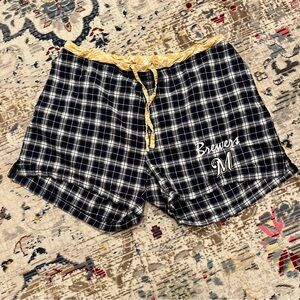Milwaukee Brewers Miller Park Plaid Shorts Medium